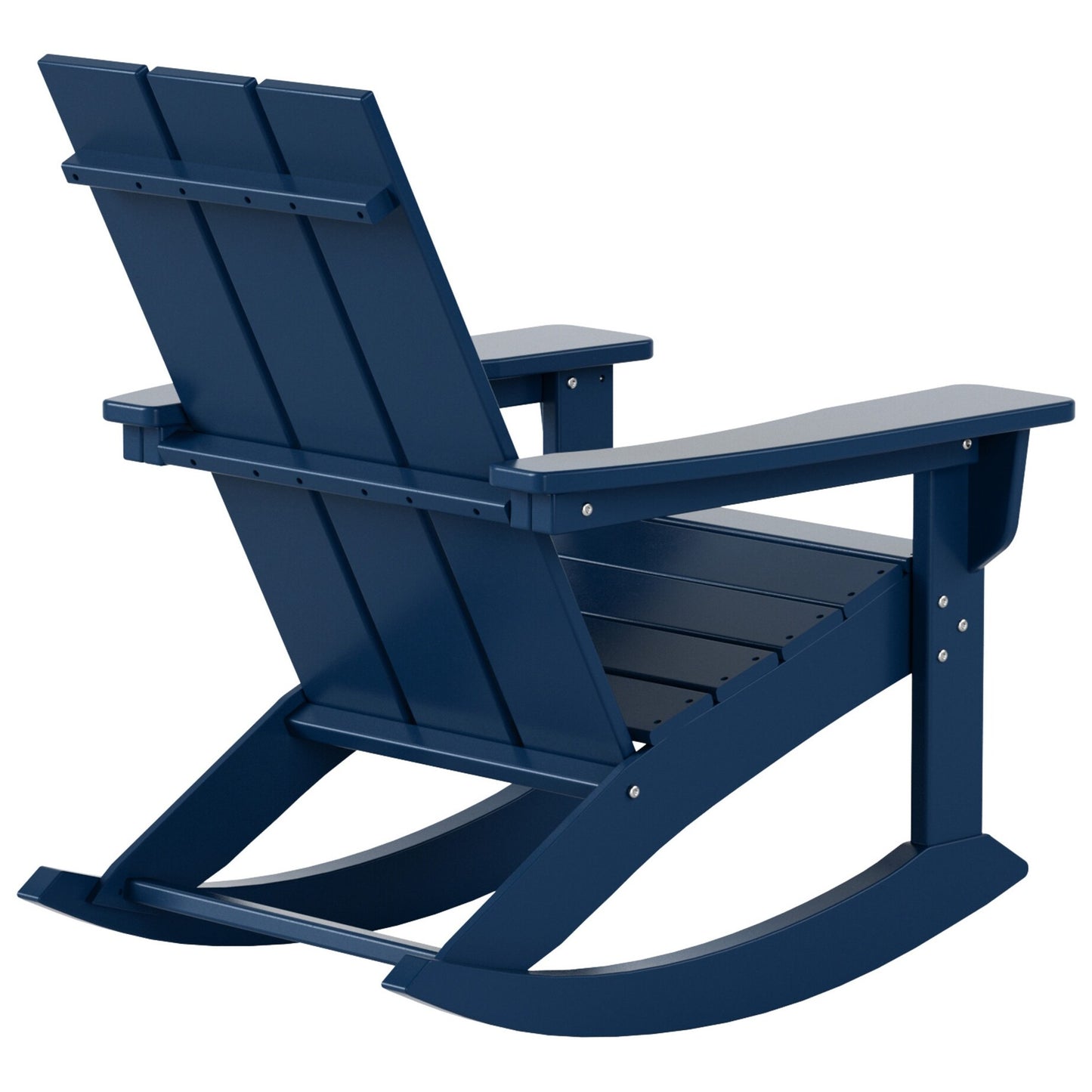 Shoreside Modern Eco-Friendly All Weather Poly Adirondack Rocking Chair