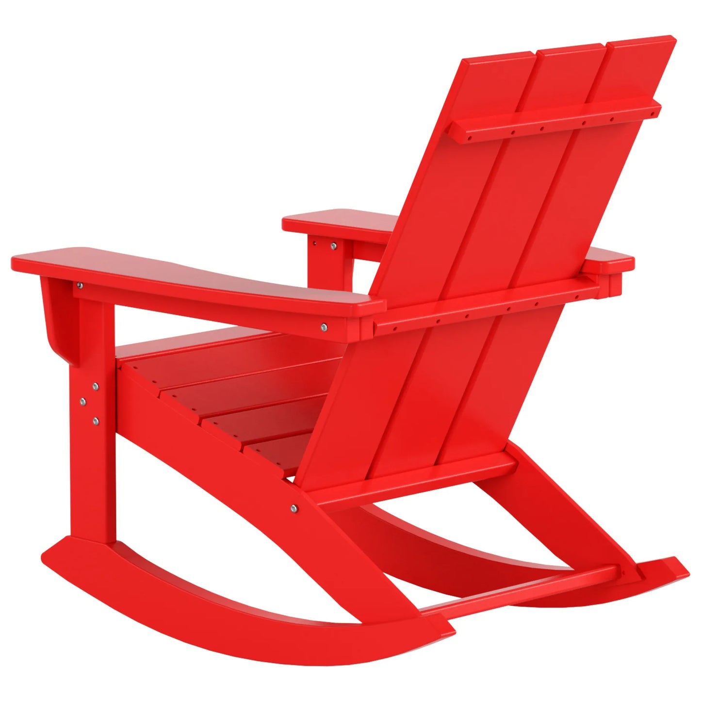 Shoreside Modern Eco-Friendly All Weather Poly Adirondack Rocking Chair