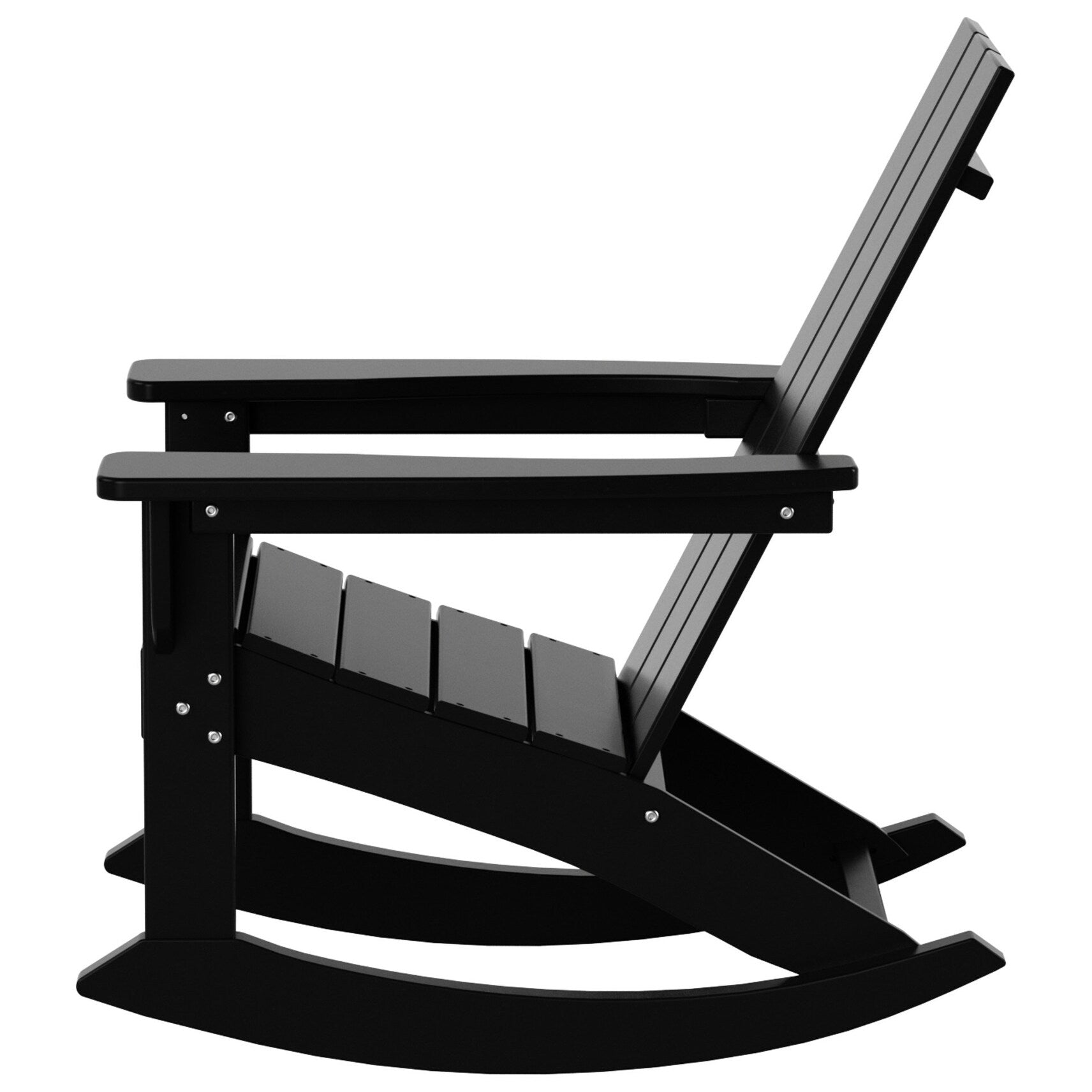 Shoreside Modern Eco-Friendly All Weather Poly Adirondack Rocking Chair