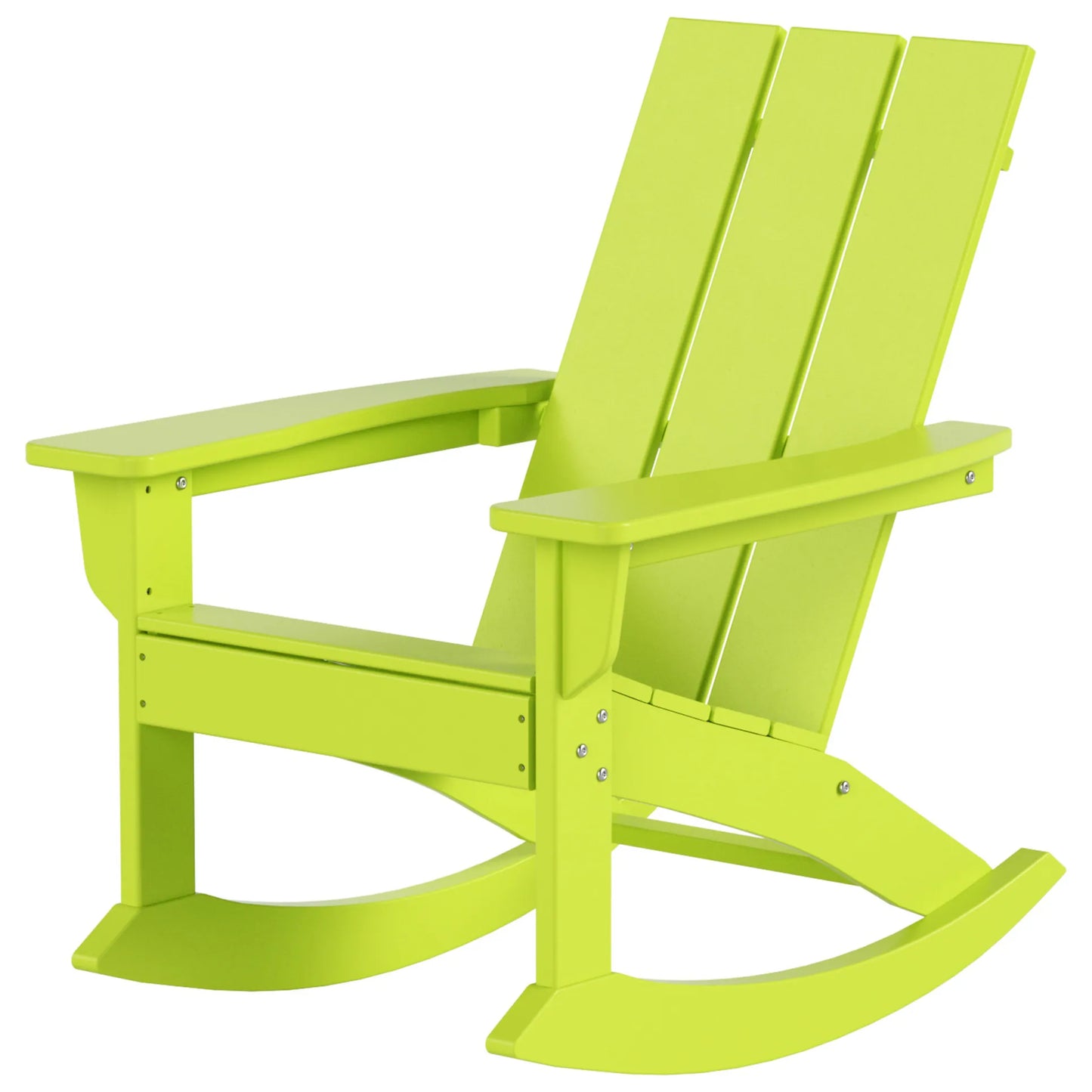 Shoreside Modern Eco-Friendly All Weather Poly Adirondack Rocking Chair