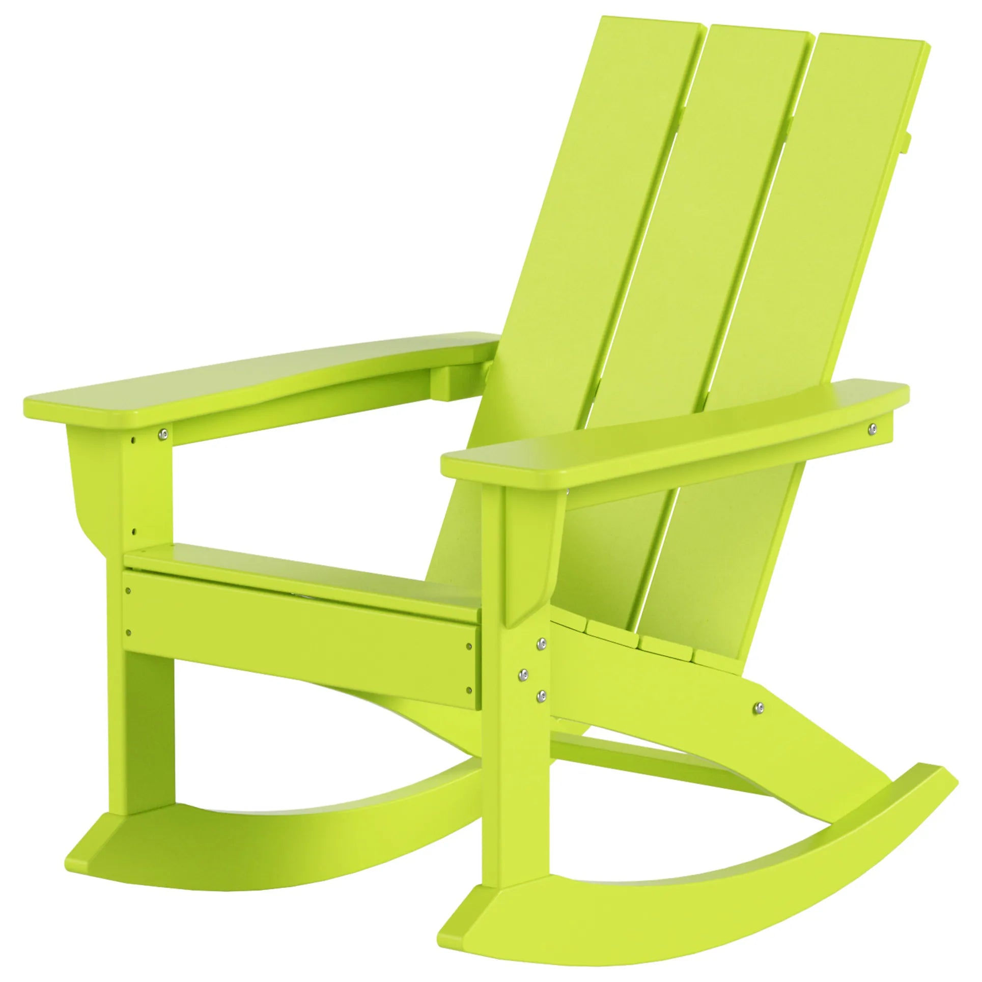 Shoreside Modern Eco-Friendly All Weather Poly Adirondack Rocking Chair