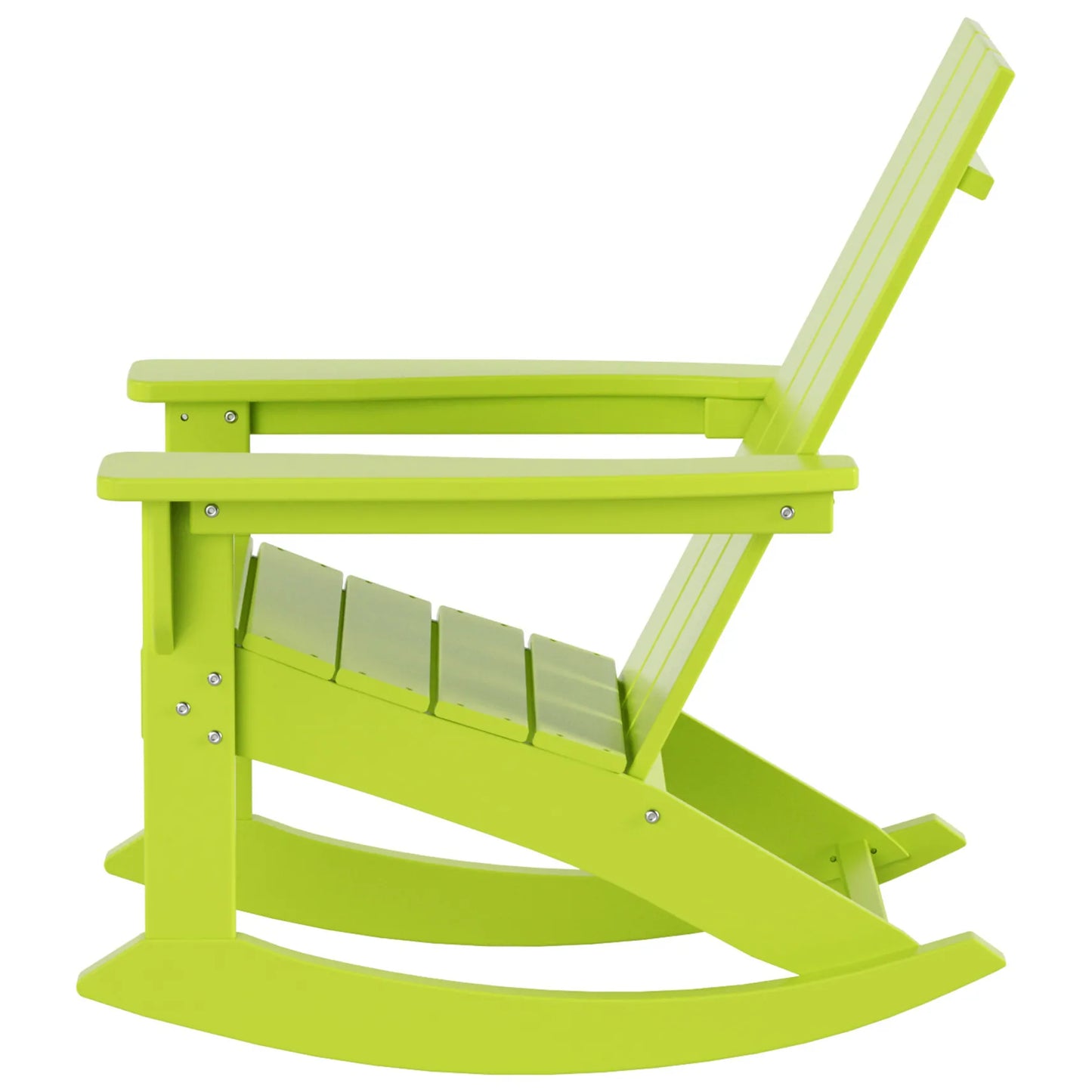 Shoreside Modern Eco-Friendly All Weather Poly Adirondack Rocking Chair