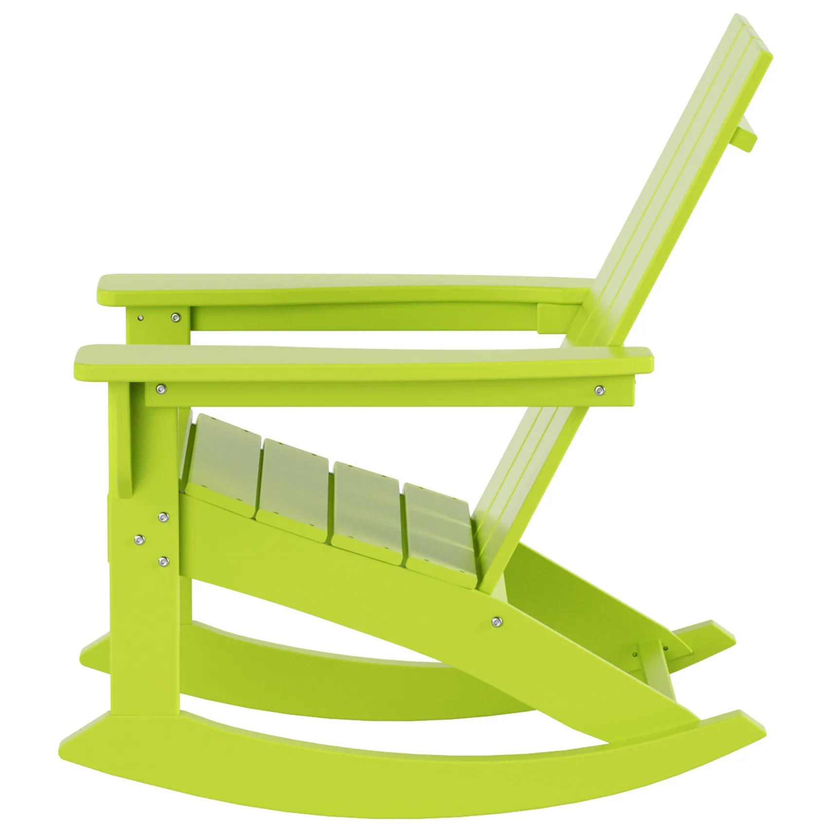 Shoreside Modern Eco-Friendly All Weather Poly Adirondack Rocking Chair