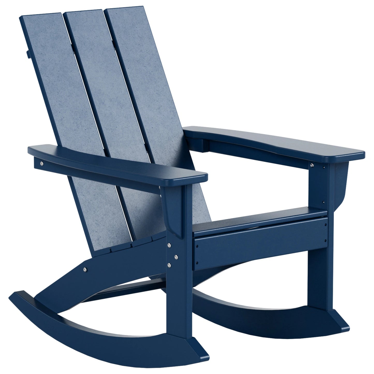 Shoreside Modern Eco-Friendly All Weather Poly Adirondack Rocking Chair