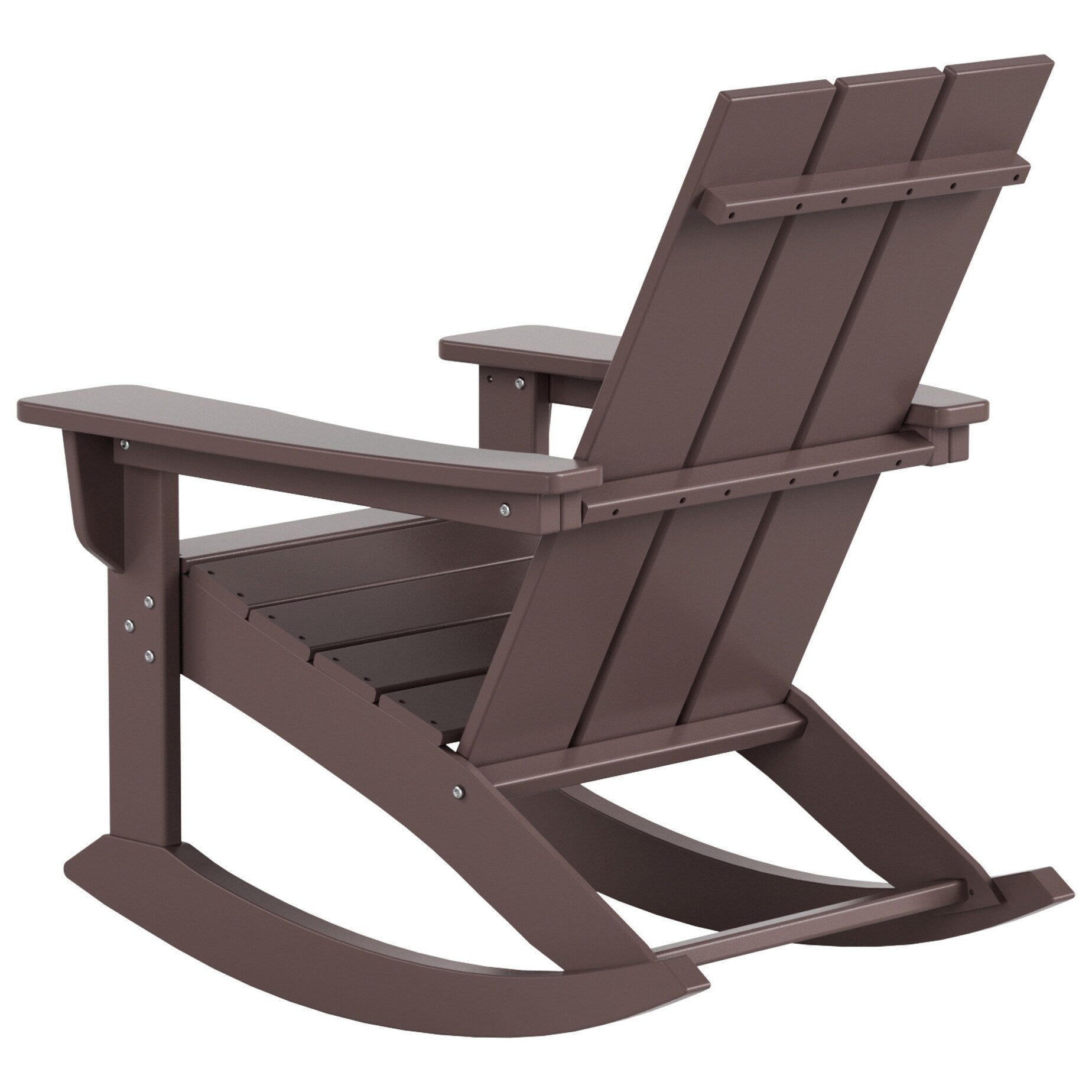 Shoreside Modern Eco-Friendly All Weather Poly Adirondack Rocking Chair
