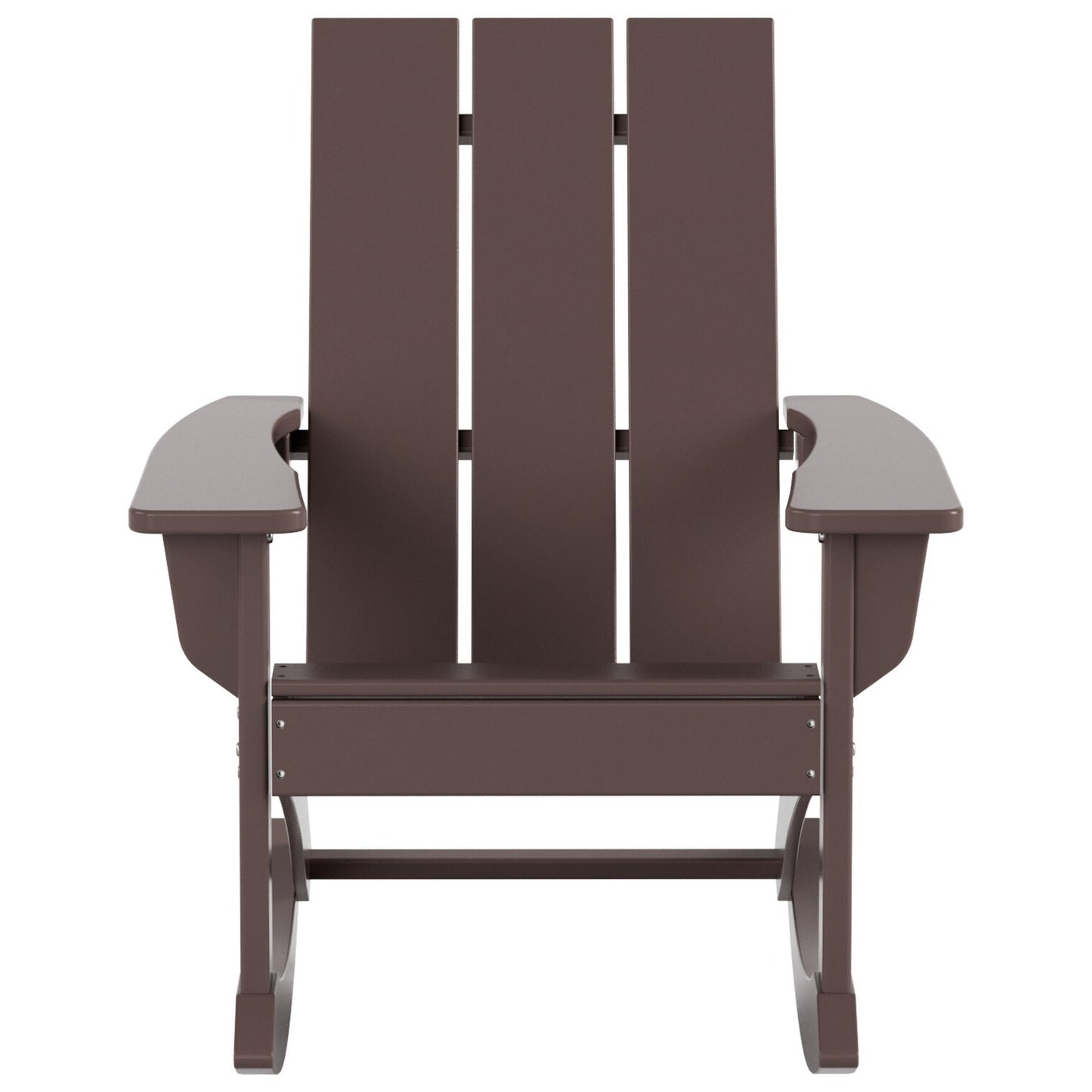 Shoreside Modern Eco-Friendly All Weather Poly Adirondack Rocking Chair