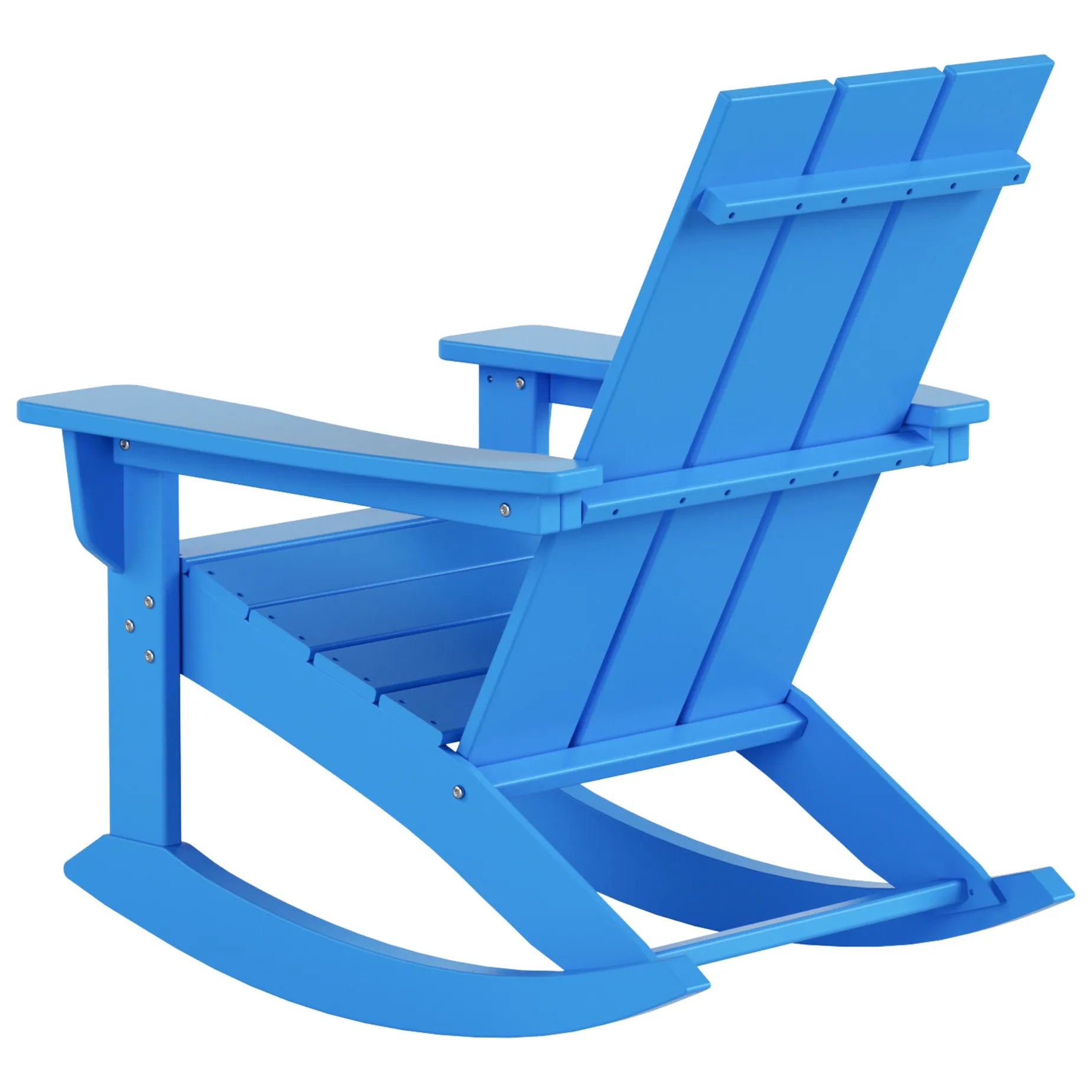 Shoreside Modern Eco-Friendly All Weather Poly Adirondack Rocking Chair