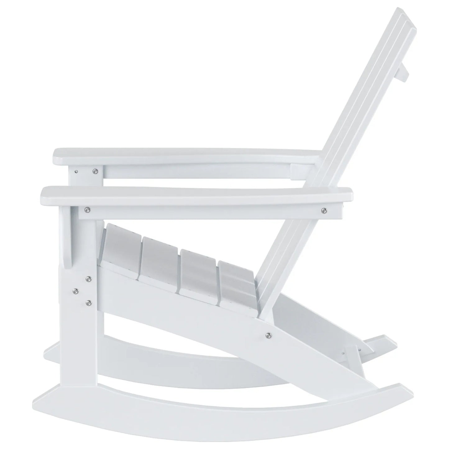 Shoreside Modern Eco-Friendly All Weather Poly Adirondack Rocking Chair