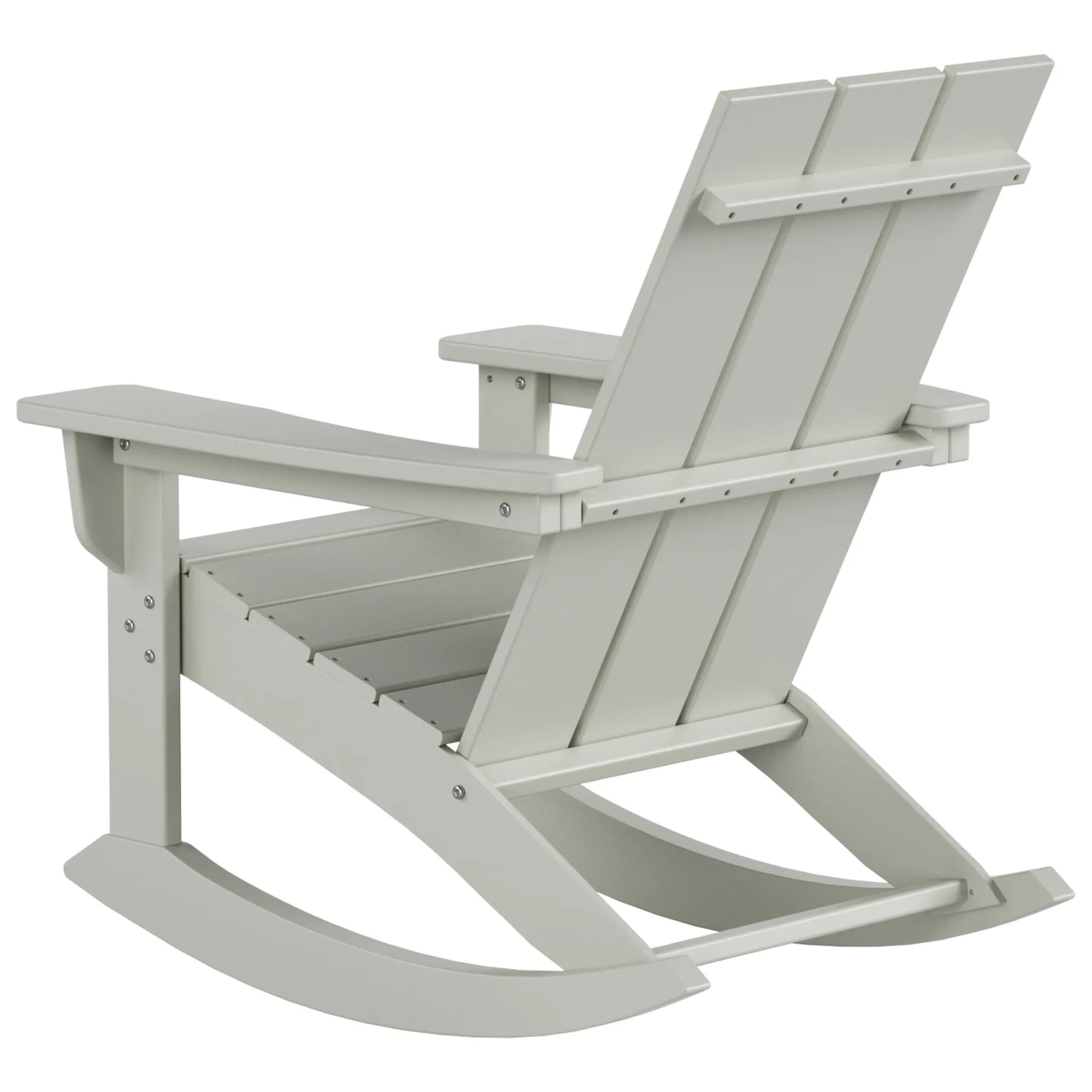 Shoreside Modern Eco-Friendly All Weather Poly Adirondack Rocking Chair