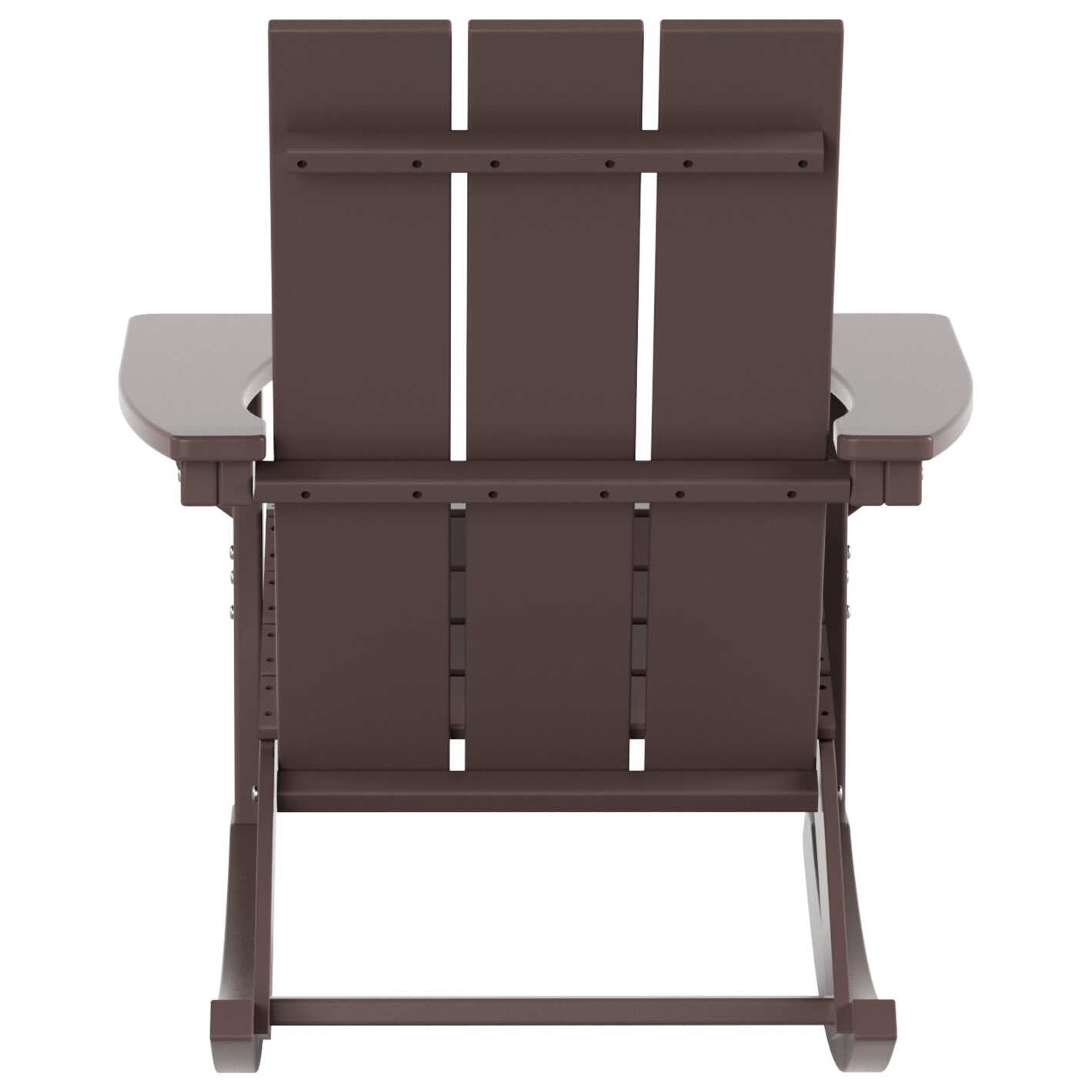 Shoreside Modern Eco-Friendly All Weather Poly Adirondack Rocking Chair