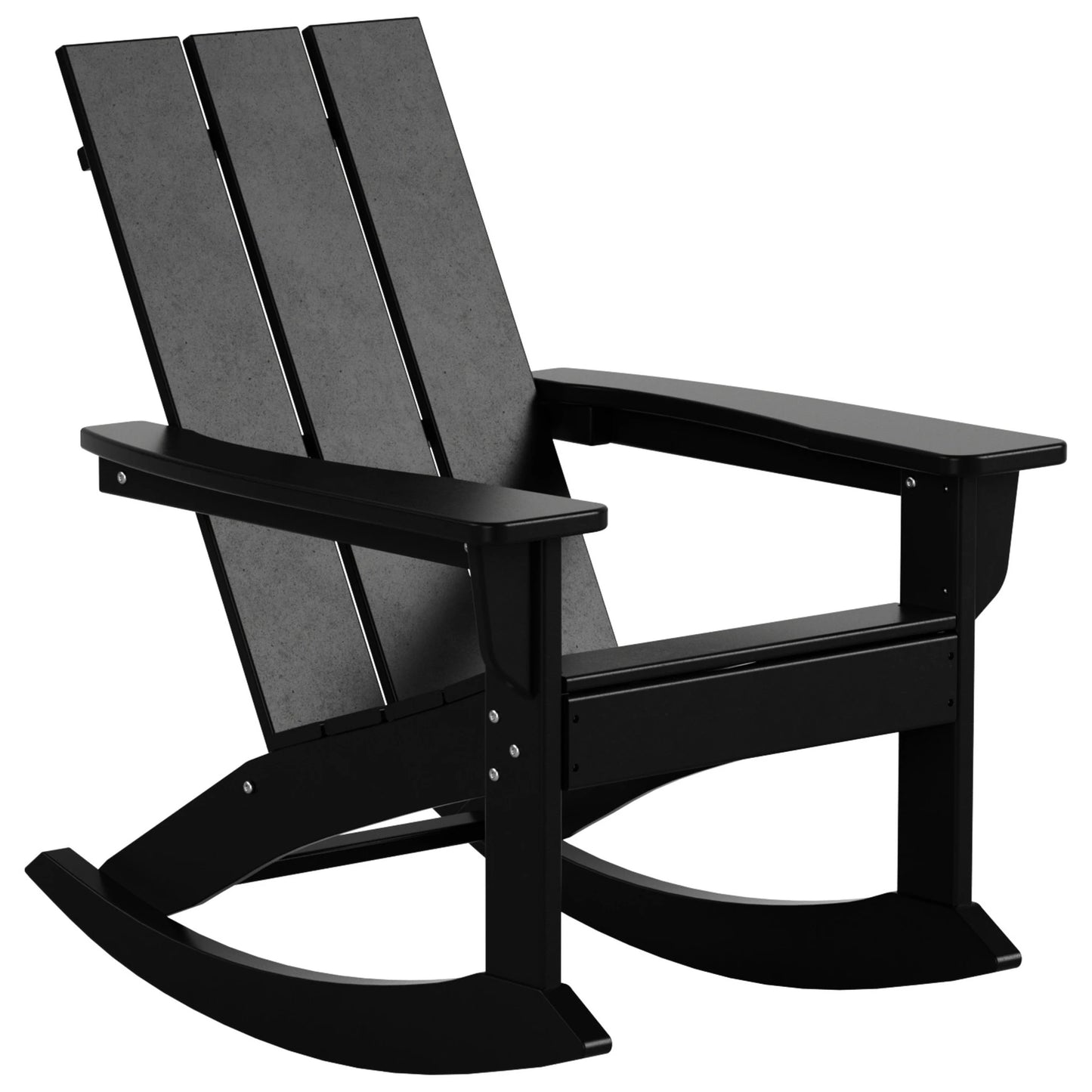 Shoreside Modern Eco-Friendly All Weather Poly Adirondack Rocking Chair