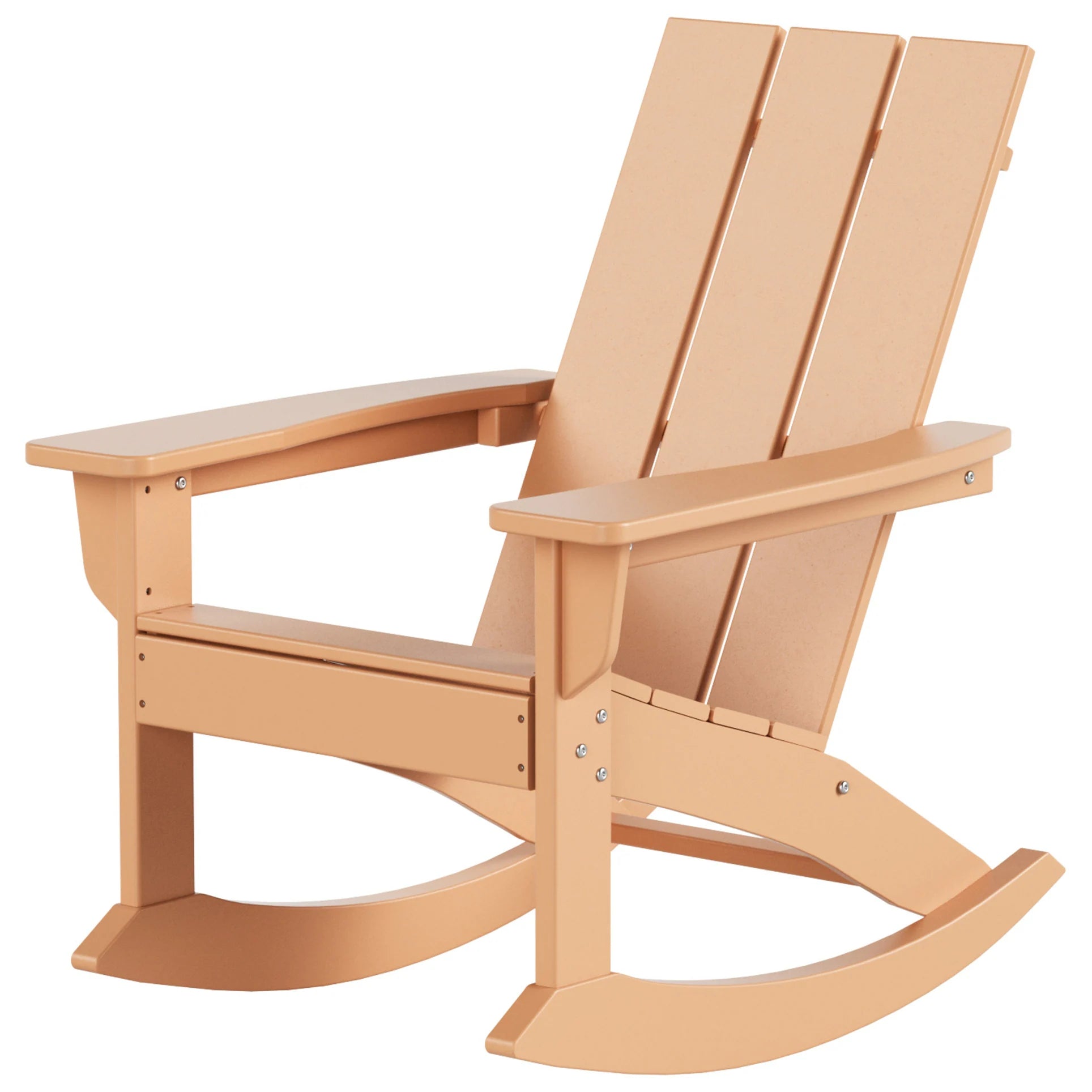 Shoreside Modern Eco-Friendly All Weather Poly Adirondack Rocking Chair