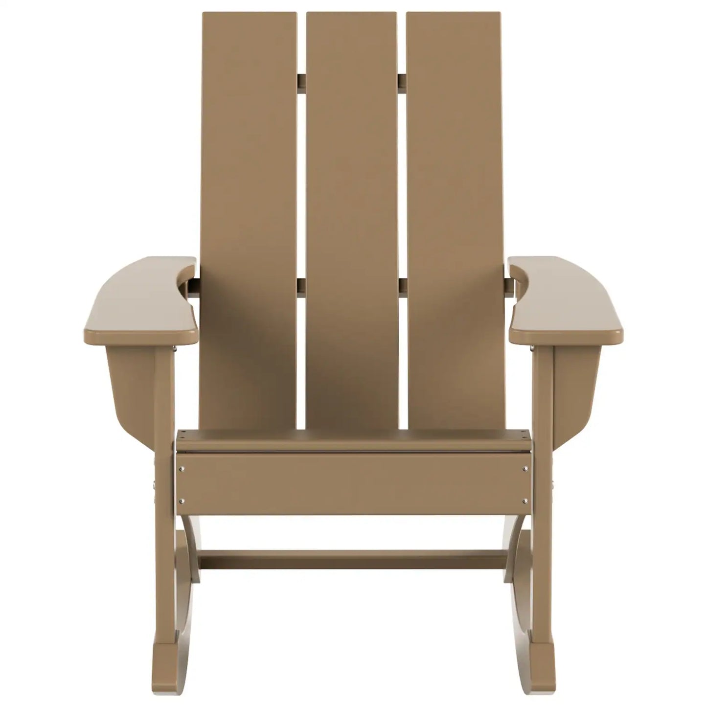 Shoreside Modern Eco-Friendly All Weather Poly Adirondack Rocking Chair