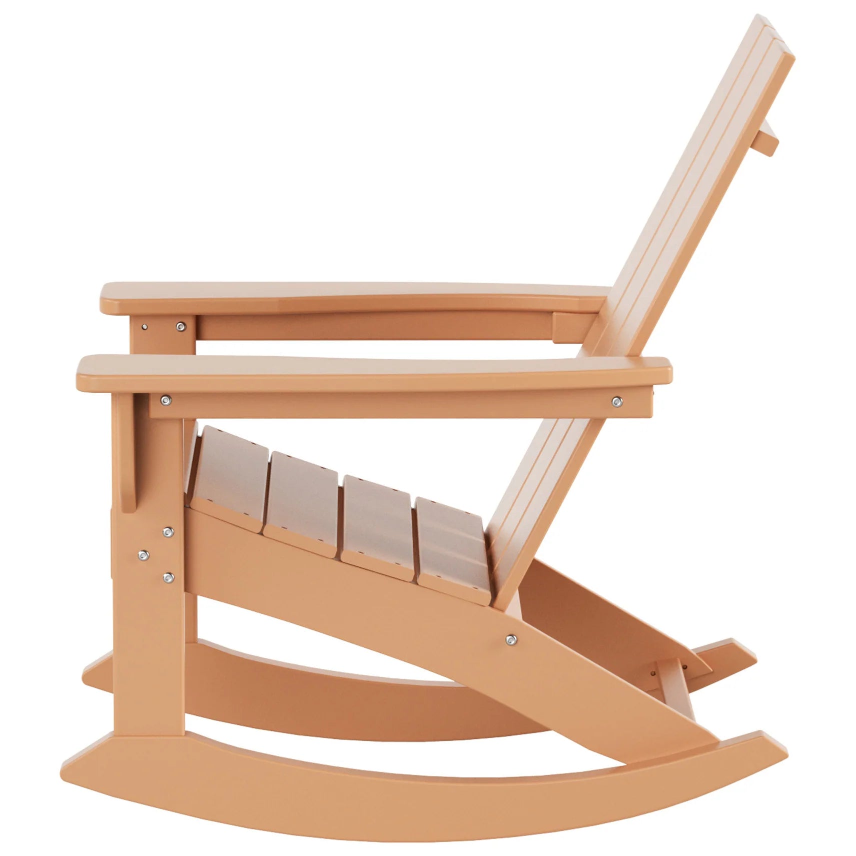 Shoreside Modern Eco-Friendly All Weather Poly Adirondack Rocking Chair