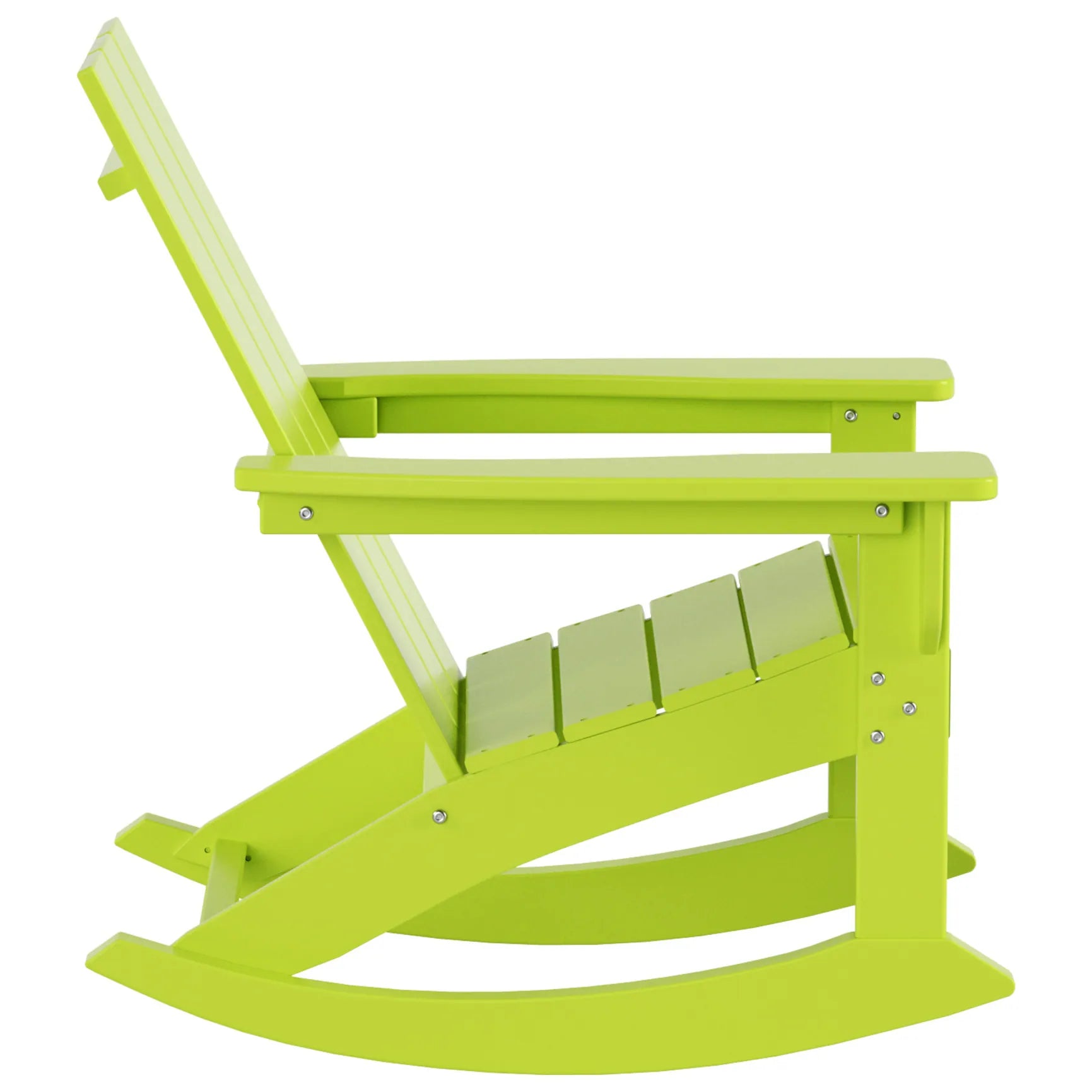 Shoreside Modern Eco-Friendly All Weather Poly Adirondack Rocking Chair
