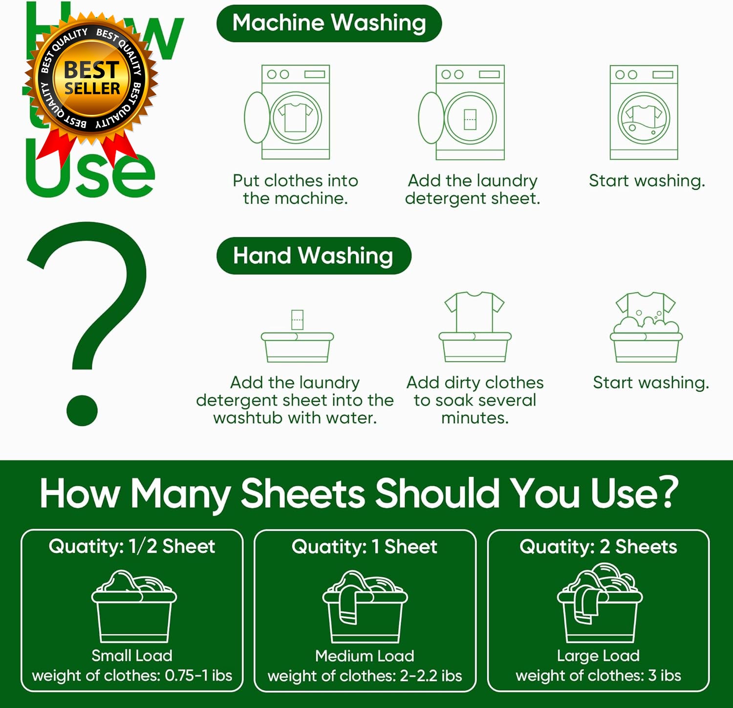 Travel Laundry Detergent Sheets 300 Loads Eco-Friendly Washing Detergent Sheets