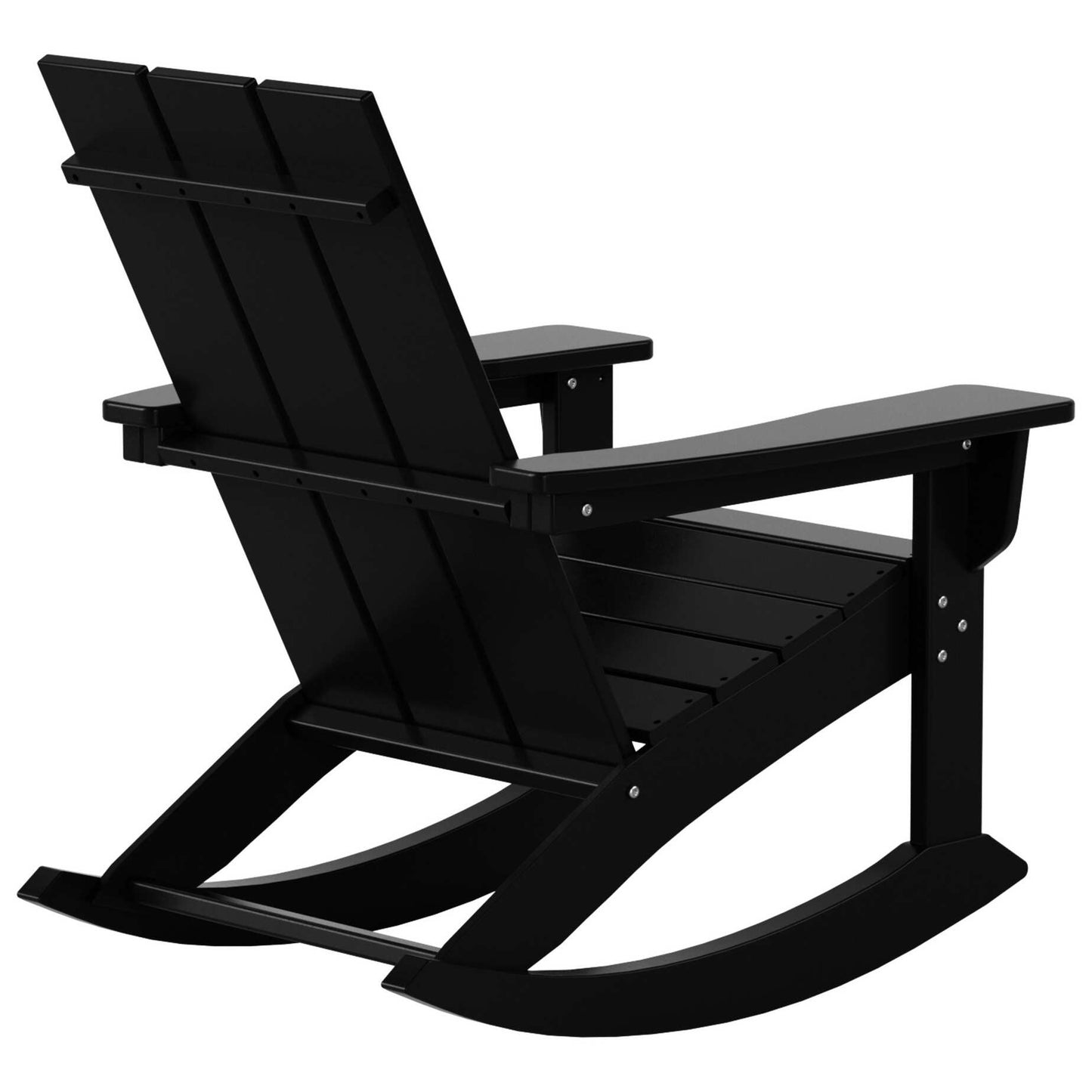 Shoreside Modern Eco-Friendly All Weather Poly Adirondack Rocking Chair