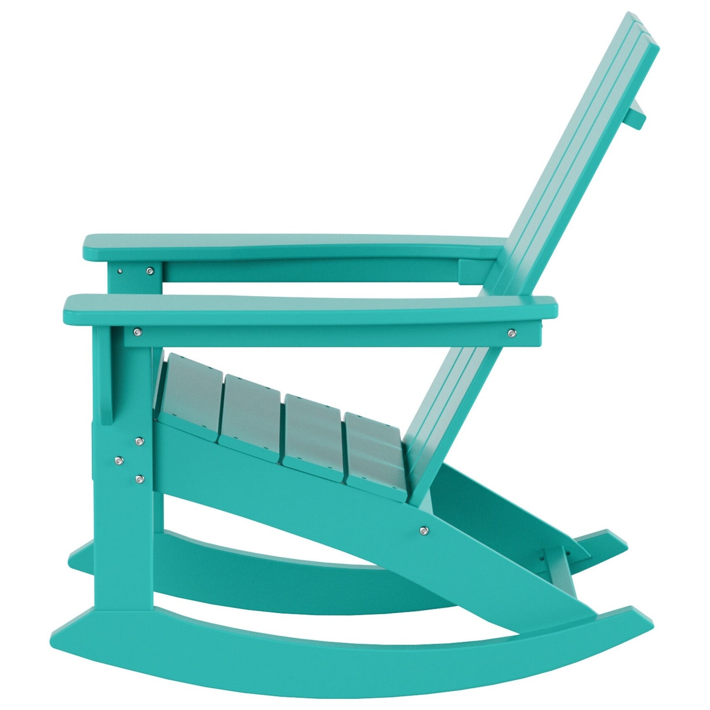 Shoreside Modern Eco-Friendly All Weather Poly Adirondack Rocking Chair