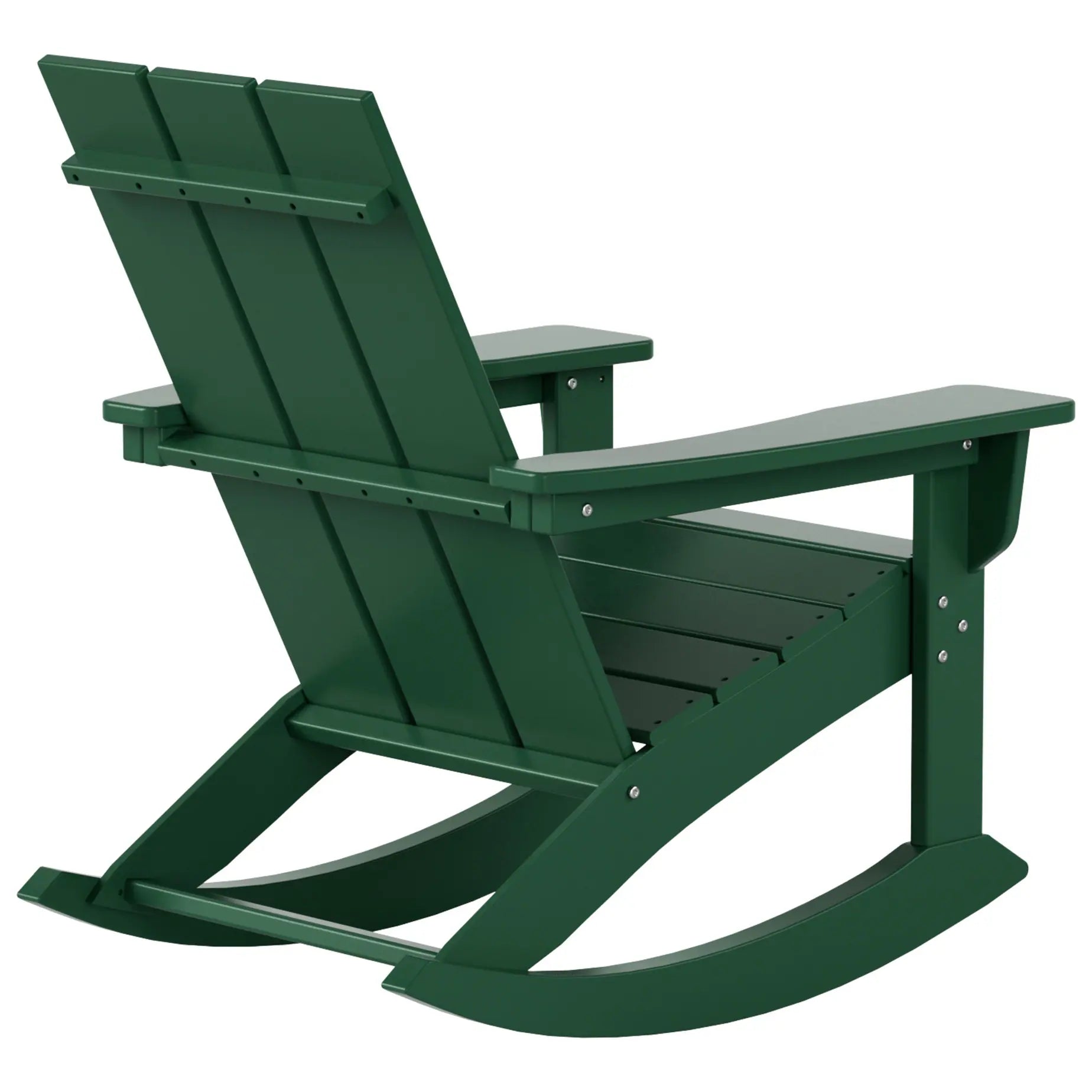 Shoreside Modern Eco-Friendly All Weather Poly Adirondack Rocking Chair