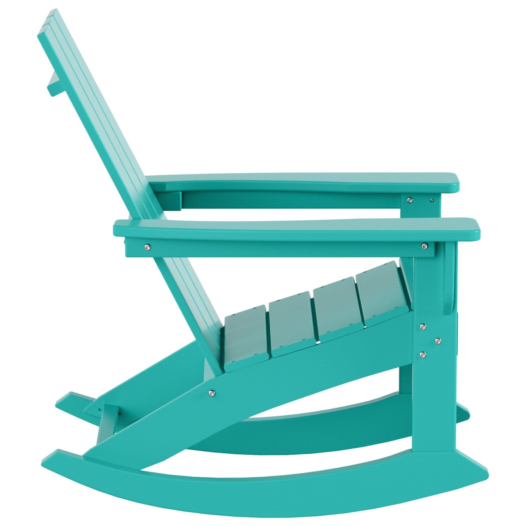 Shoreside Modern Eco-Friendly All Weather Poly Adirondack Rocking Chair