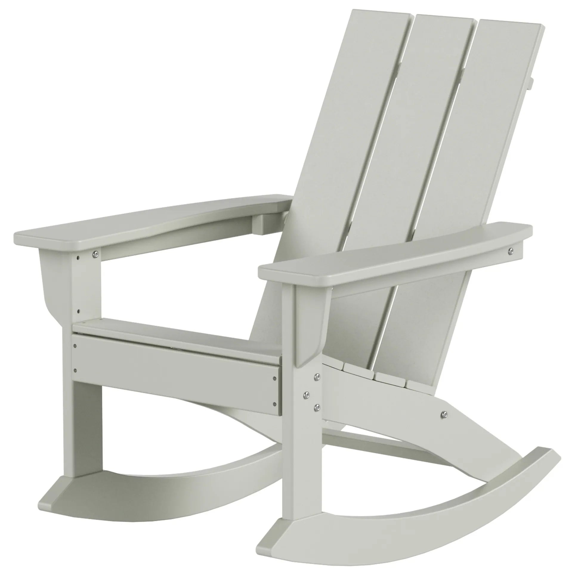 Shoreside Modern Eco-Friendly All Weather Poly Adirondack Rocking Chair