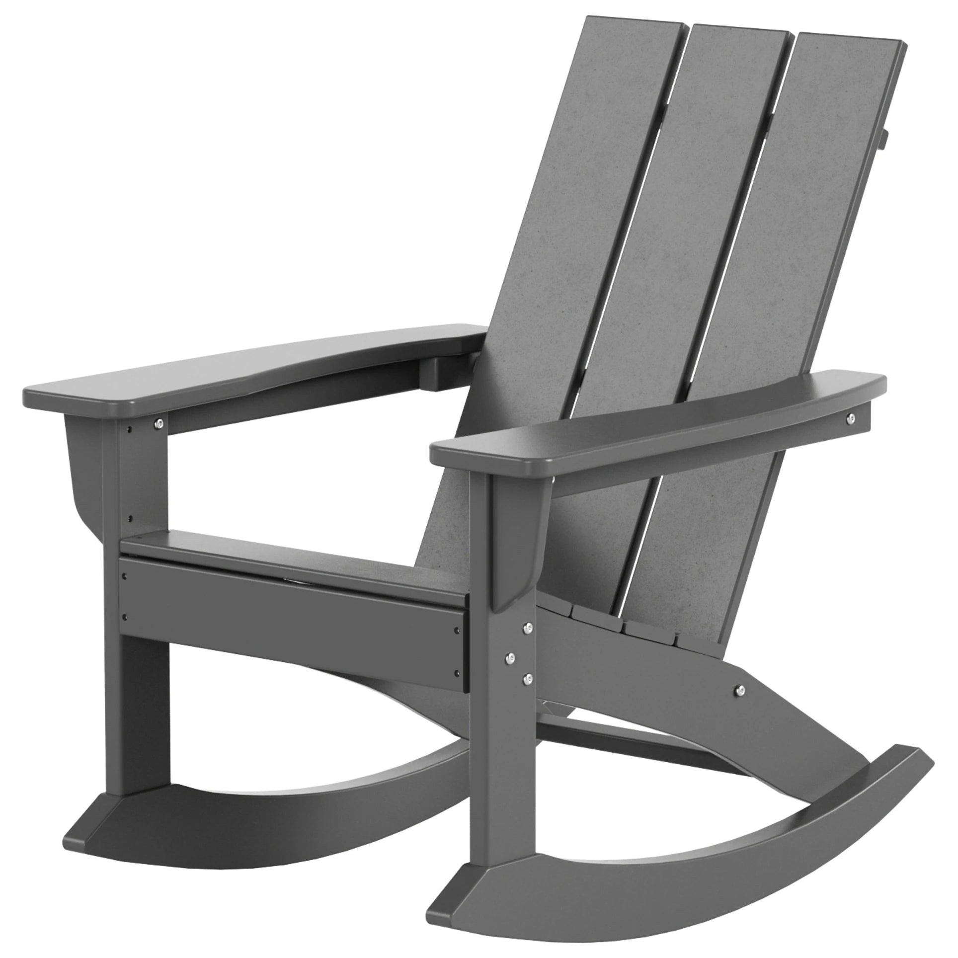 Shoreside Modern Eco-Friendly All Weather Poly Adirondack Rocking Chair