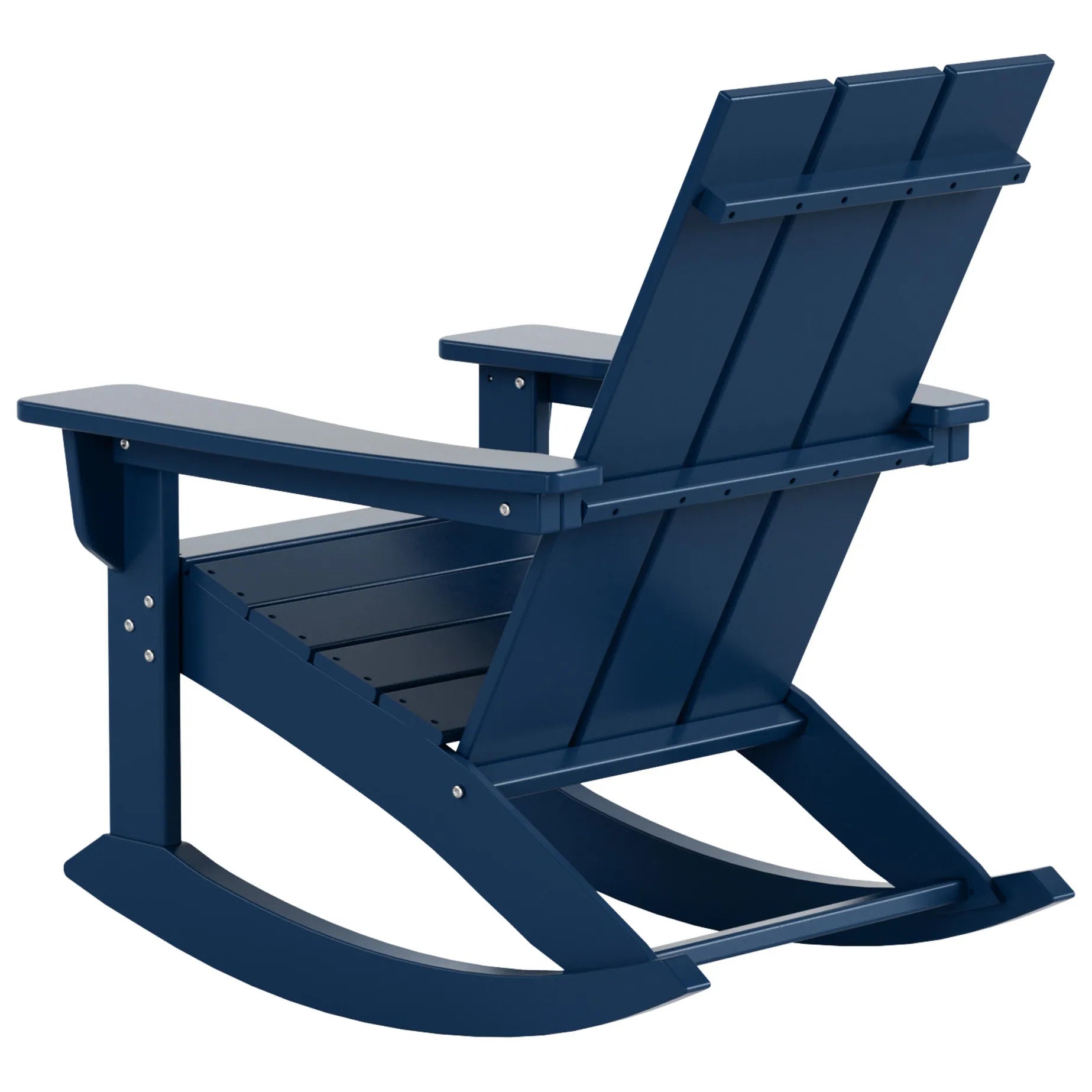Shoreside Modern Eco-Friendly All Weather Poly Adirondack Rocking Chair