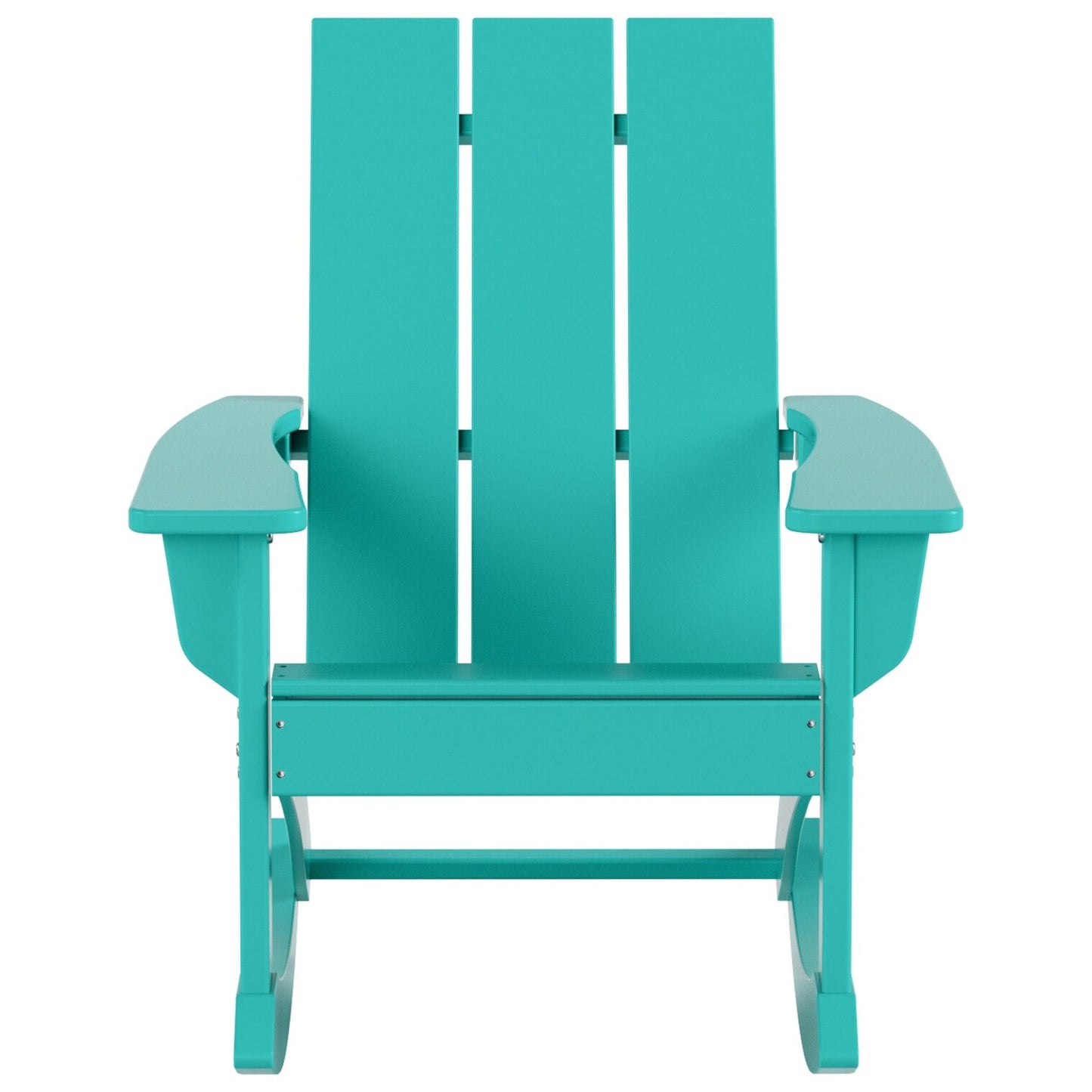 Shoreside Modern Eco-Friendly All Weather Poly Adirondack Rocking Chair
