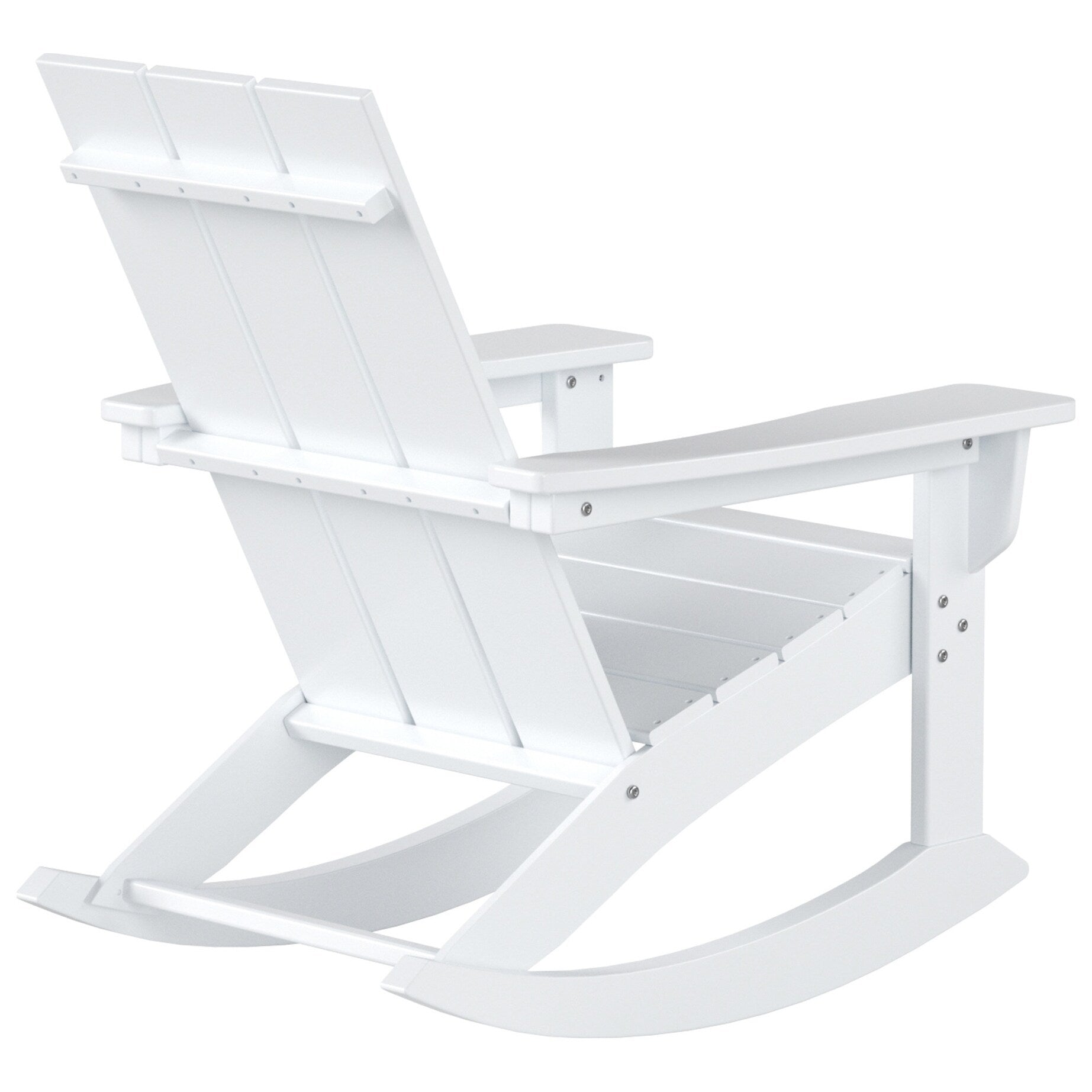 Shoreside Modern Eco-Friendly All Weather Poly Adirondack Rocking Chair