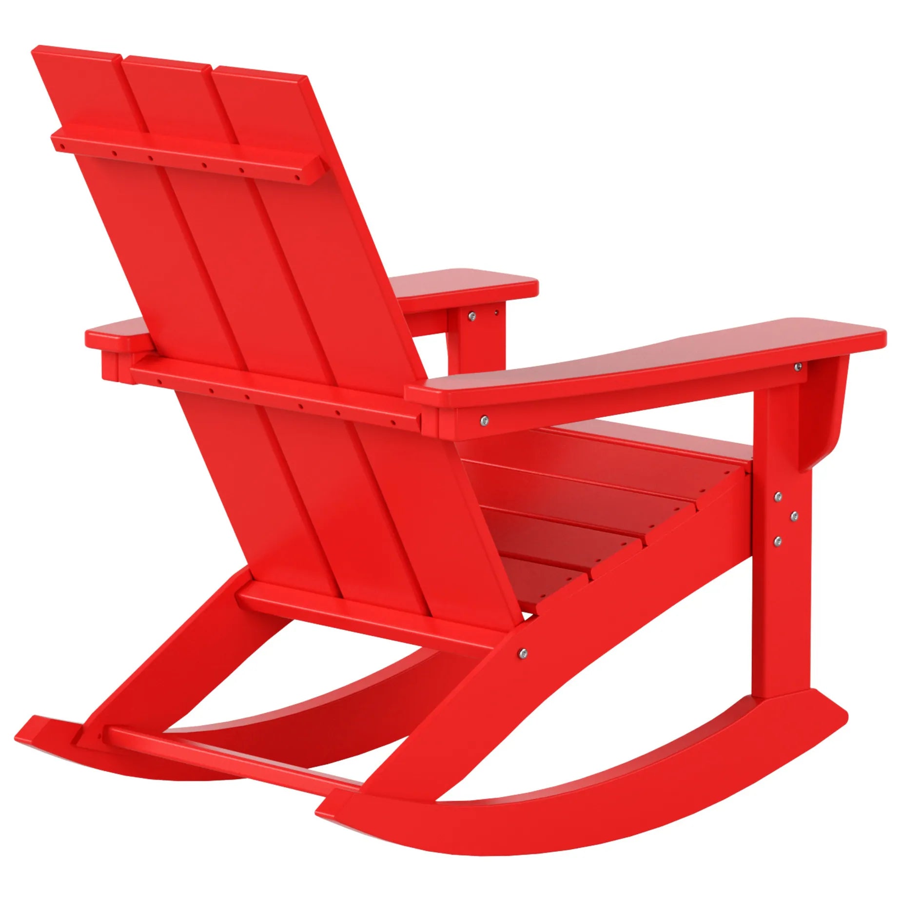 Shoreside Modern Eco-Friendly All Weather Poly Adirondack Rocking Chair