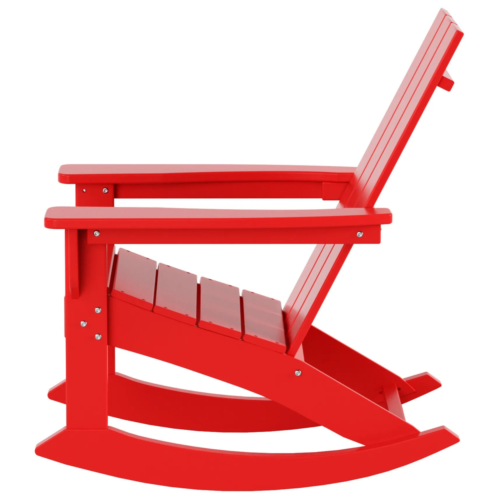 Shoreside Modern Eco-Friendly All Weather Poly Adirondack Rocking Chair