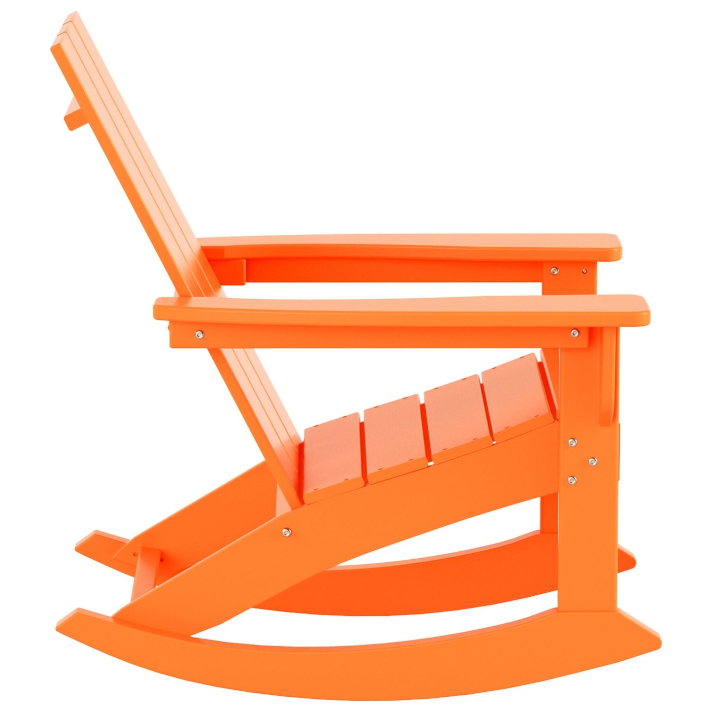 Shoreside Modern Eco-Friendly All Weather Poly Adirondack Rocking Chair
