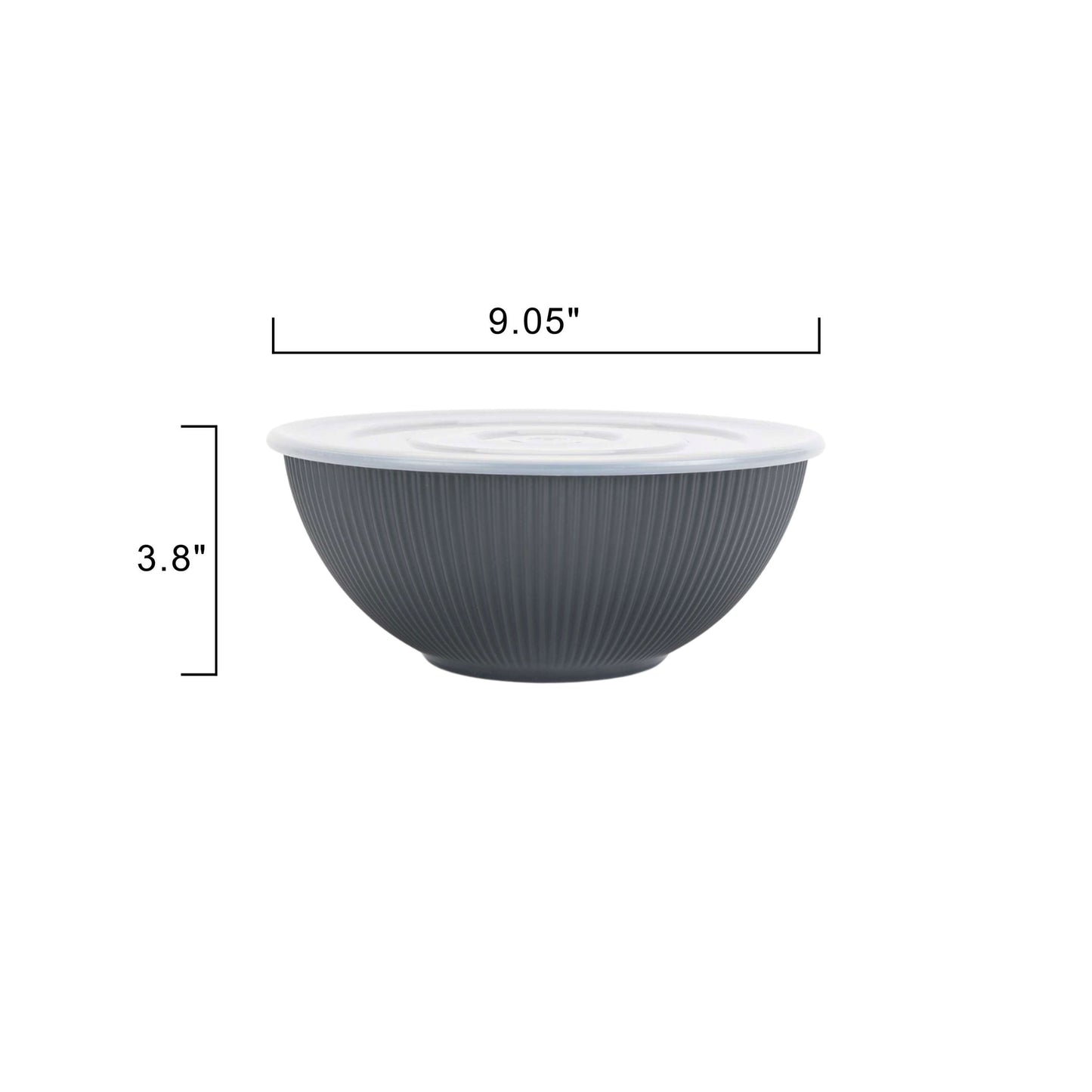 - Black 4-Piece Eco-Friendly Recycled Plastic Serve Bowl Set