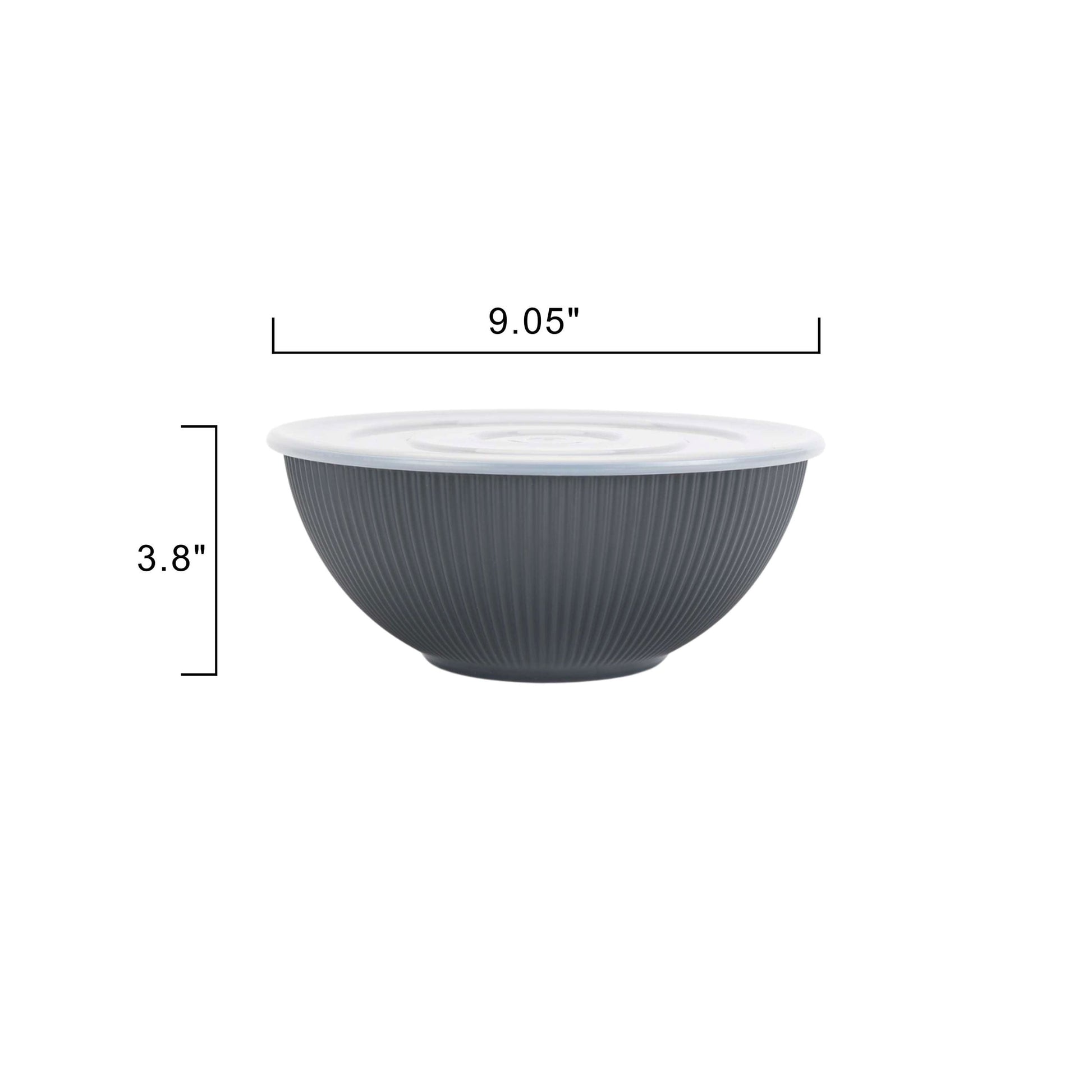 - Black 4-Piece Eco-Friendly Recycled Plastic Serve Bowl Set