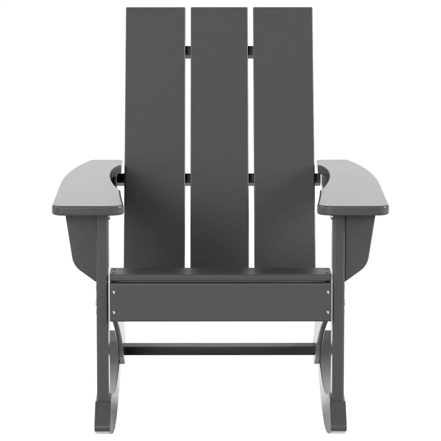 Shoreside Modern Eco-Friendly All Weather Poly Adirondack Rocking Chair