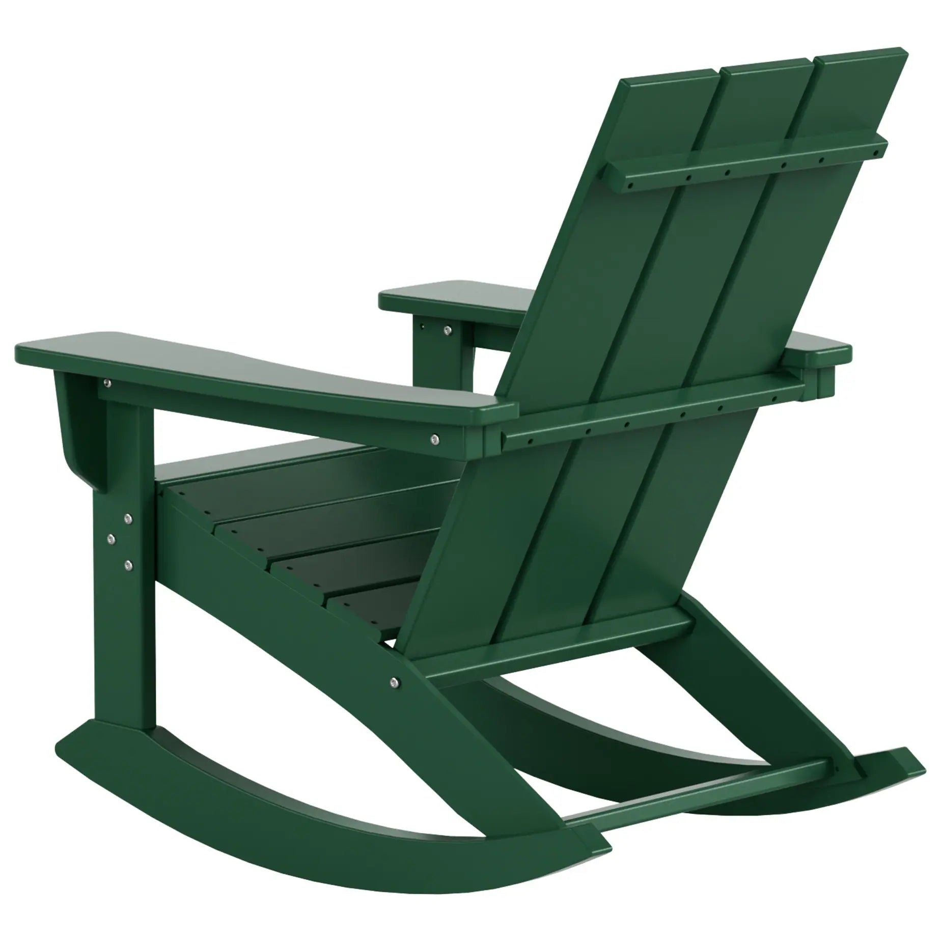 Shoreside Modern Eco-Friendly All Weather Poly Adirondack Rocking Chair