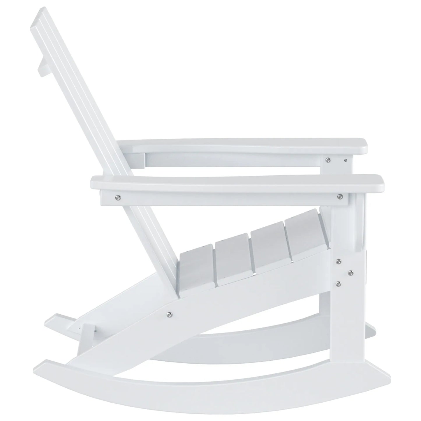 Shoreside Modern Eco-Friendly All Weather Poly Adirondack Rocking Chair