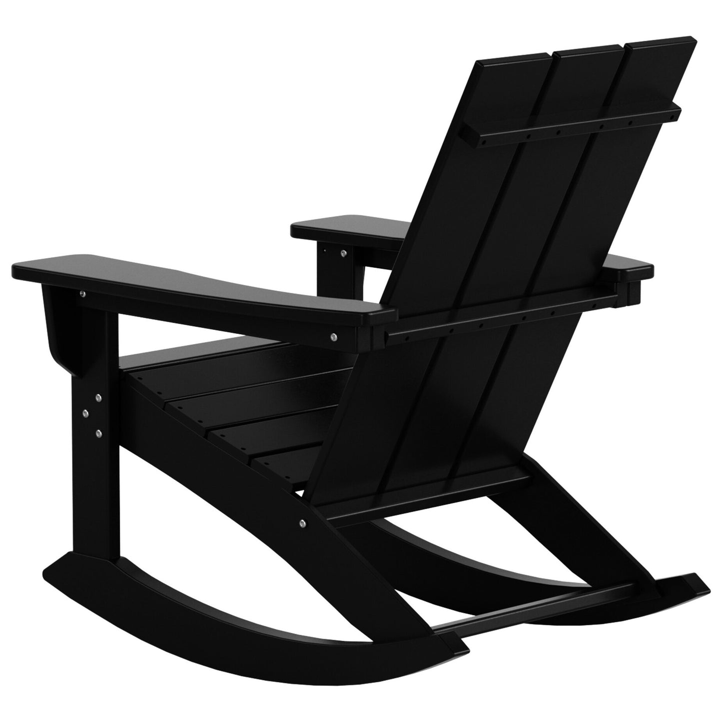 Shoreside Modern Eco-Friendly All Weather Poly Adirondack Rocking Chair