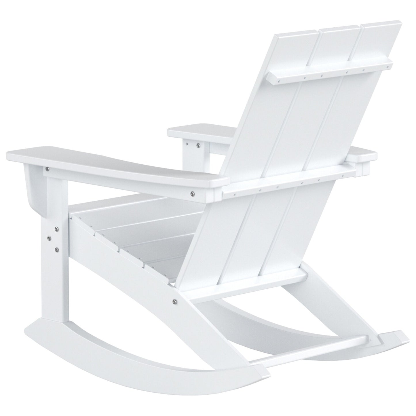 Shoreside Modern Eco-Friendly All Weather Poly Adirondack Rocking Chair