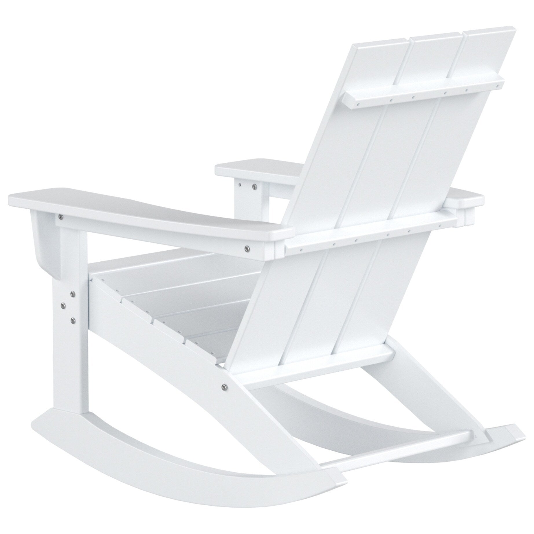 Shoreside Modern Eco-Friendly All Weather Poly Adirondack Rocking Chair
